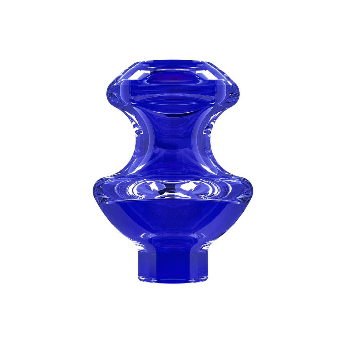 Focus V - Chromatix Carb Cap: Blue glass bubble shape enhances dabbing by redirecting airflow and retaining heat, optimizing vaporization for the Focus V Carta E-Rig.