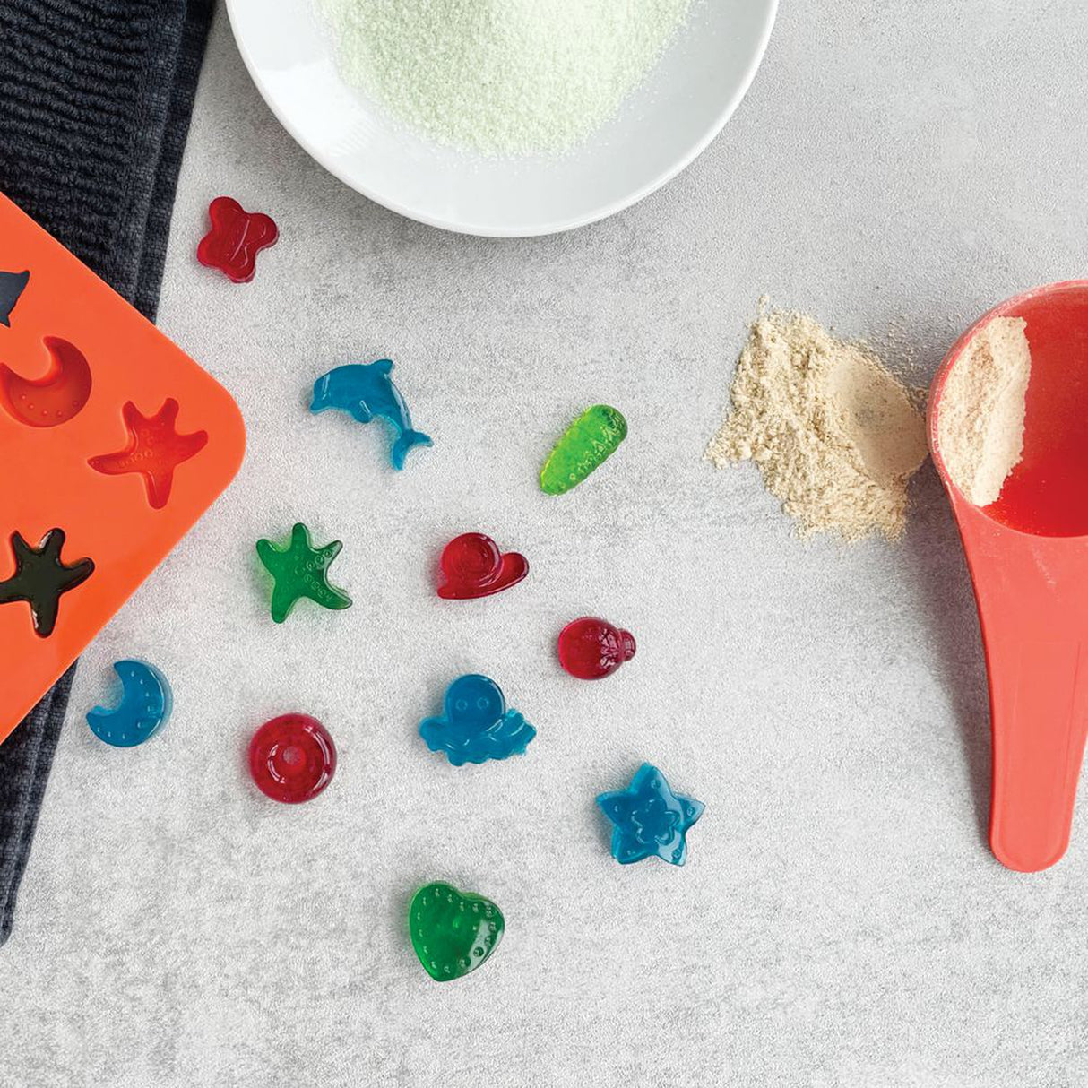 Silicone Gummy Molds & Dropper Kit - Set of 3 with non-stick, food-grade silicone molds and dropper for easy, mess-free candy making.
