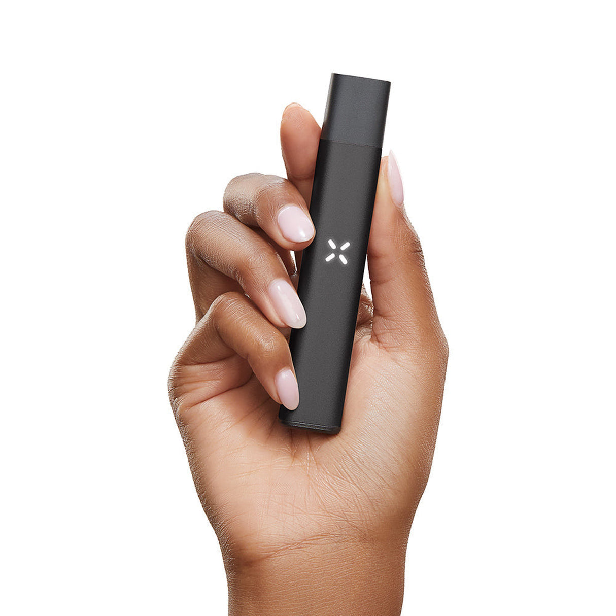 PAX Era Pro Oil Extract Vaporizer - Onyx, held in a hand, showcasing its compact design and sleek black finish.