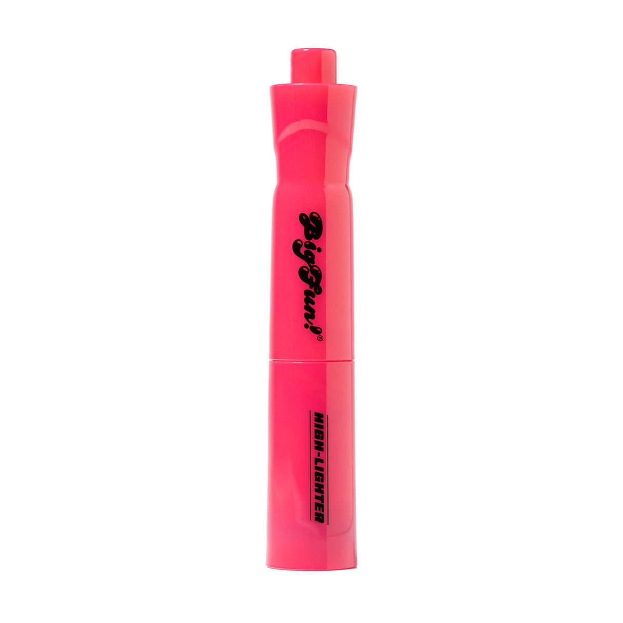 Bright pink double-ended vaporizer resembling a highlighter pen with Big Fun! and HIGH-LIGHTER branding, featuring a 510-thread concealer battery design.