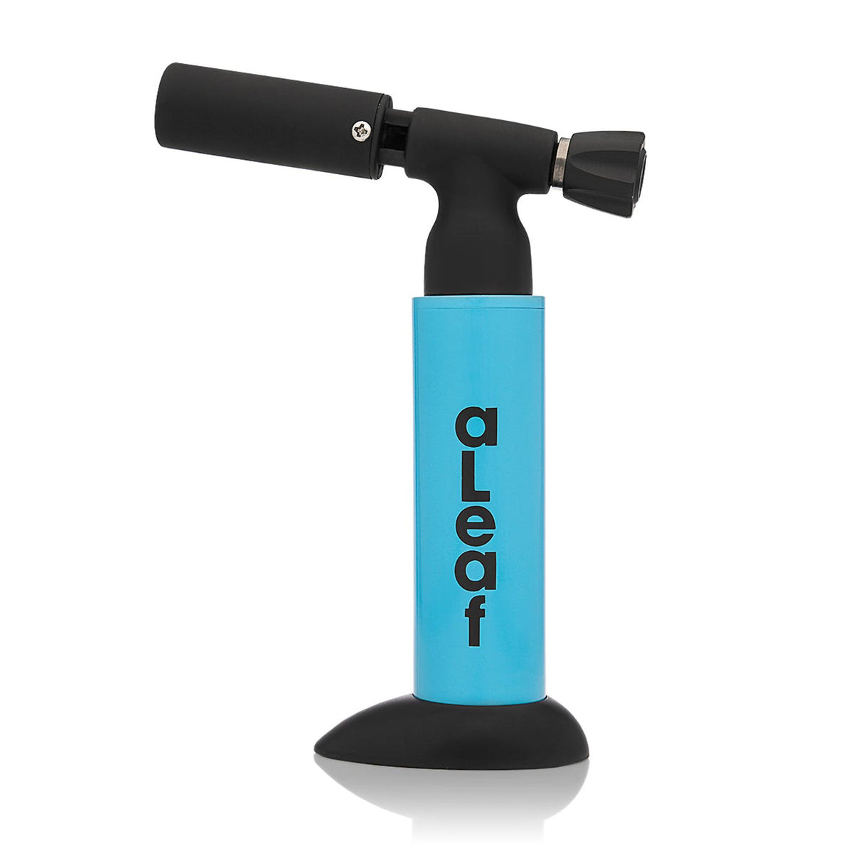 7 Blow Torch Blue Turbo Flame with a sleek aLeaf design, featuring a black nozzle, sturdy grip, and adjustable flame for precision heating.