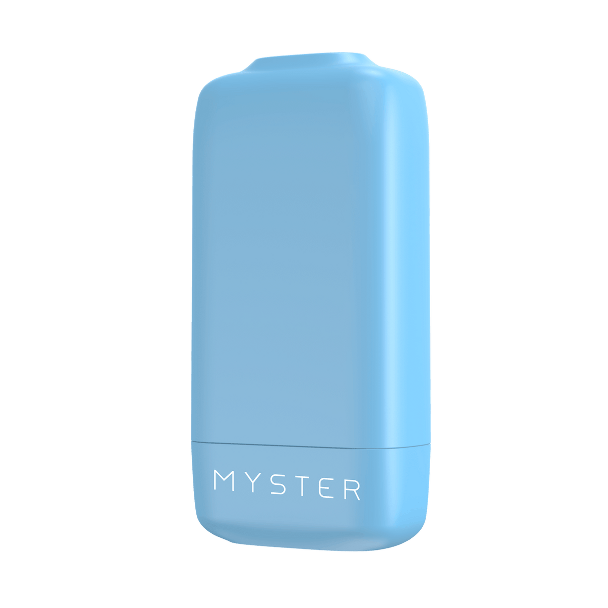 Myster Cloud Catcher personal air filter, light-blue, rounded rectangular design with MYSTER label, offers portability and discreet vapor and odor reduction.