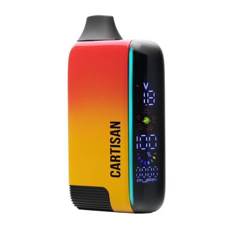 Veil Bar Pro EVO 510 Battery with gradient body, digital display showing voltage, battery life, puff count, and black mouthpiece for discreet, powerful vaping.