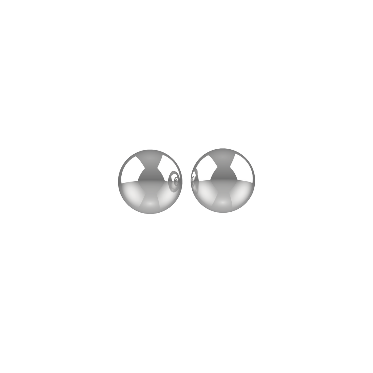 Two polished, reflective spheres representing the Rover Dab Pen's sleek, portable design for a powerful, flavorful dab experience.