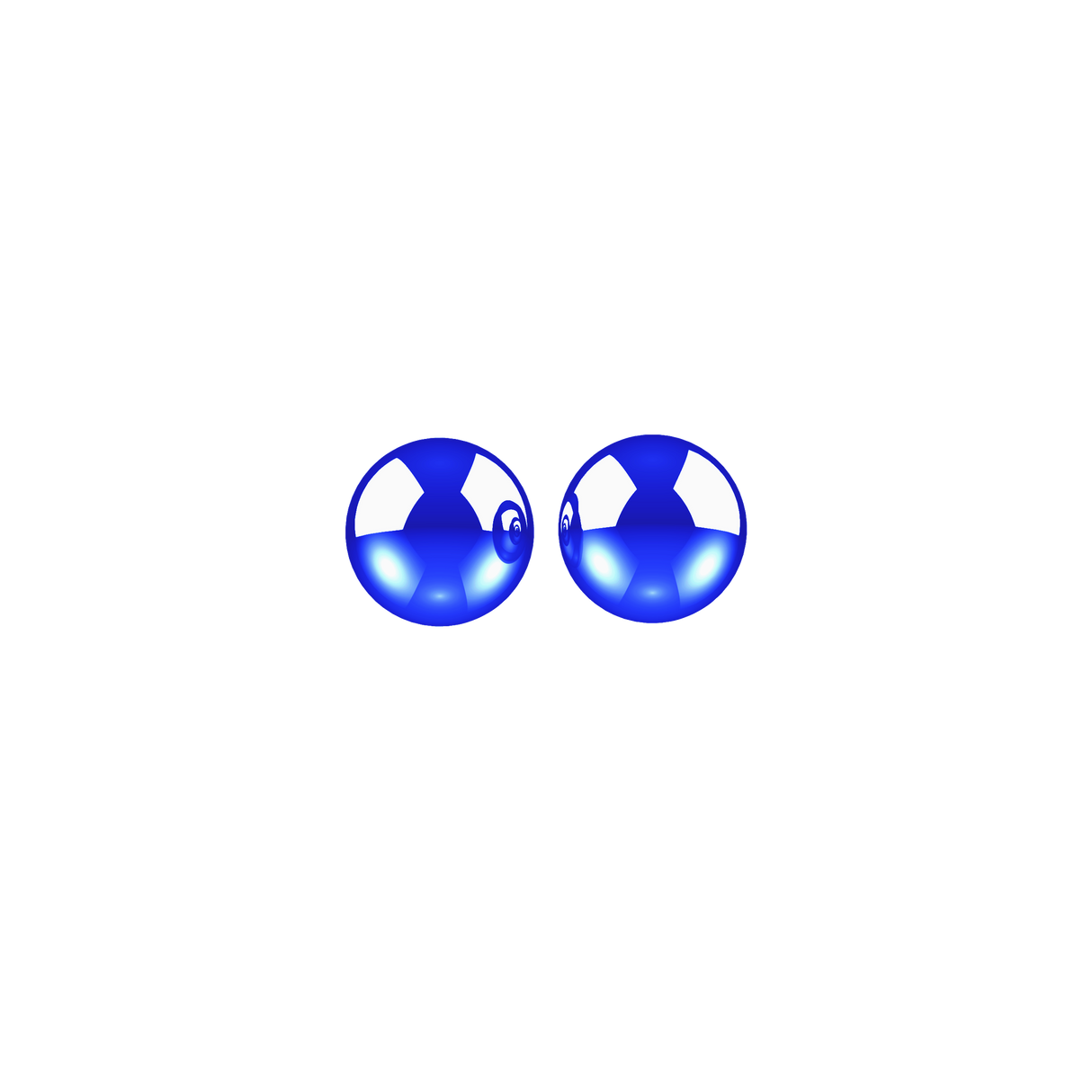 Two polished blue spheres, representing the Rover Dab Pen, float on a black background, highlighting its sleek, reflective design and advanced concentrate heating features.