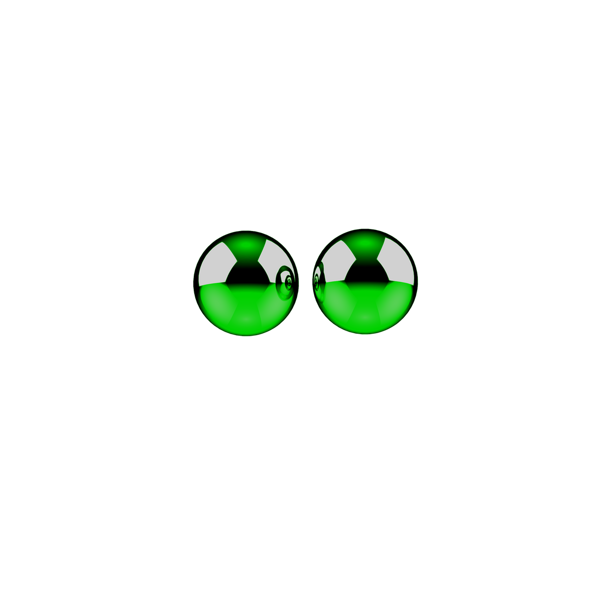 Two glossy green spheres symbolize the Rover Dab Pen's sleek design, highlighting its polished, portable dab rig experience with even heating and robust flavor delivery.