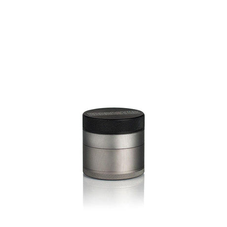 Kannastör 4pcs Aluminum 1.5 Solid Body Grinder, a sleek round metal cylinder with a secure black top, designed for efficient and precise herb grinding.