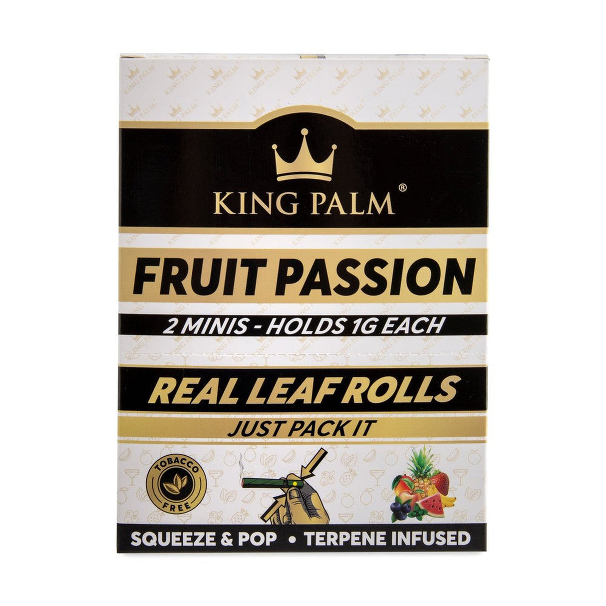Mini Pre Rolled Cone - 2 pack - 20 units - Passion Fruit Flavoured, featuring terpene flavor capsules inside the filter for enhanced fruitiness.