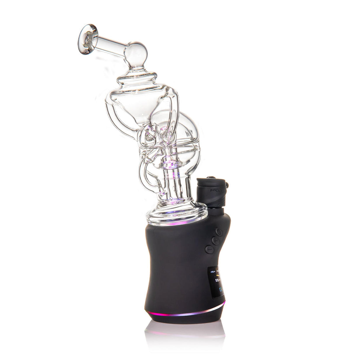 Fabcycler Focus V Carta Top - Clear: A precision-crafted glass attachment with fab egg recycler design for smooth, flavorful vaporization, fits all Focus V Carta models.