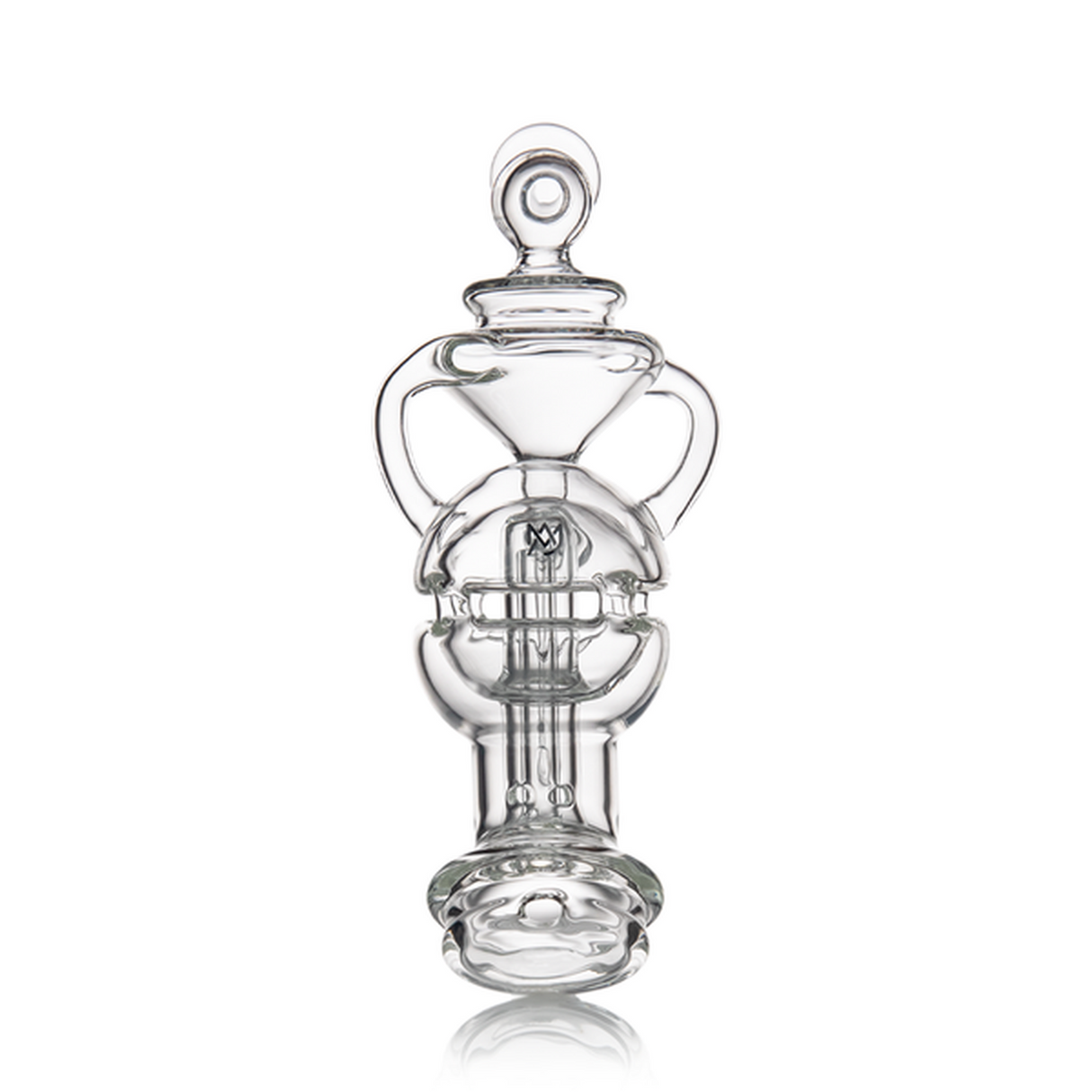 Fabcycler Peak Attachment: Multi-chambered borosilicate glass recycler with fab egg diffusion, optimized airflow, and universal compatibility for Puffco Peak models.