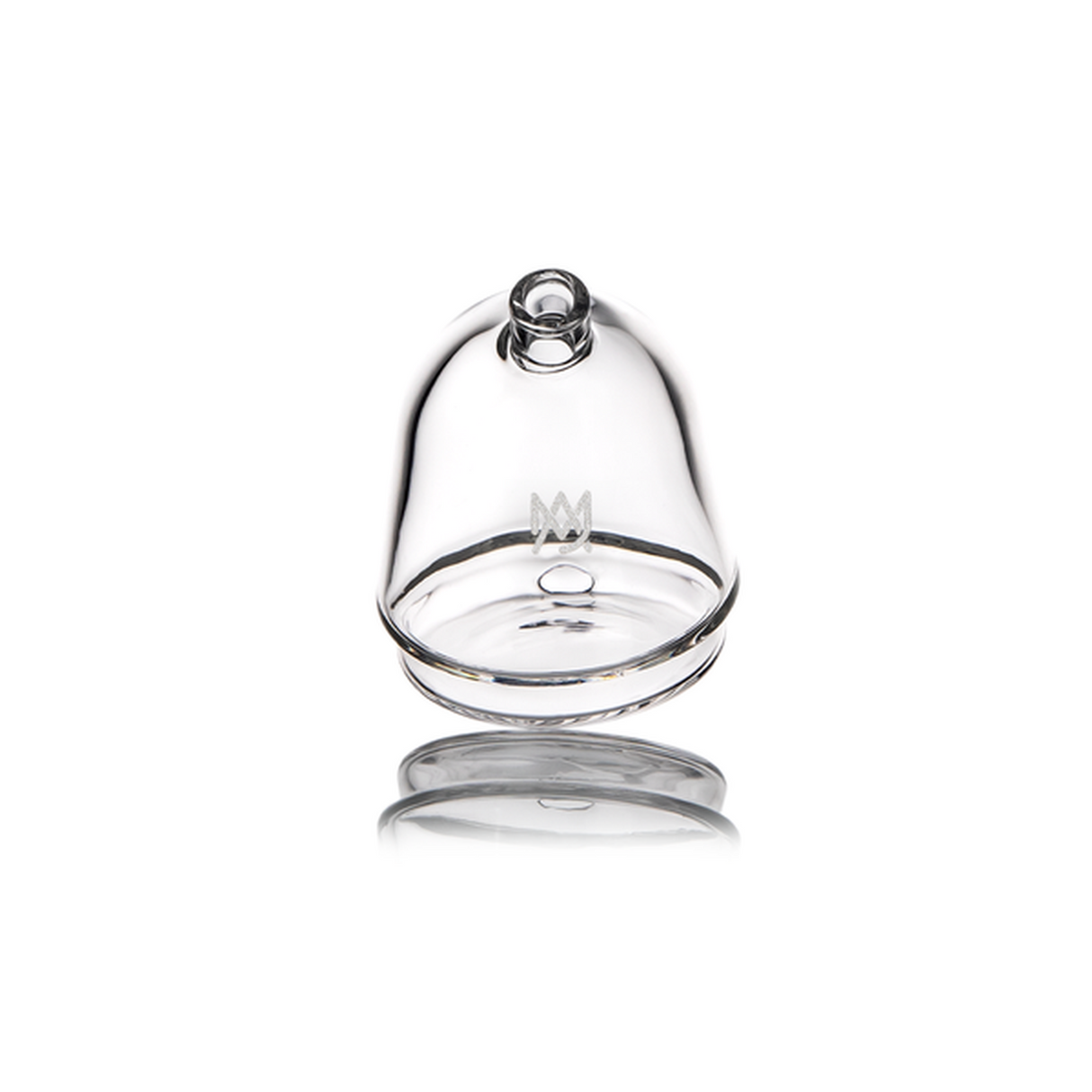 Glass cupping jar for suction therapy, part of MJ Arsenal Bridge Peak Attachment, offering customizable, versatile connections with 10mm and 14mm adapters included.