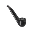 Pype Pro Battery in glossy black with marble texture, sculpted design featuring a long mouthpiece, round bowl with emblem, and MYSTER... branding.
