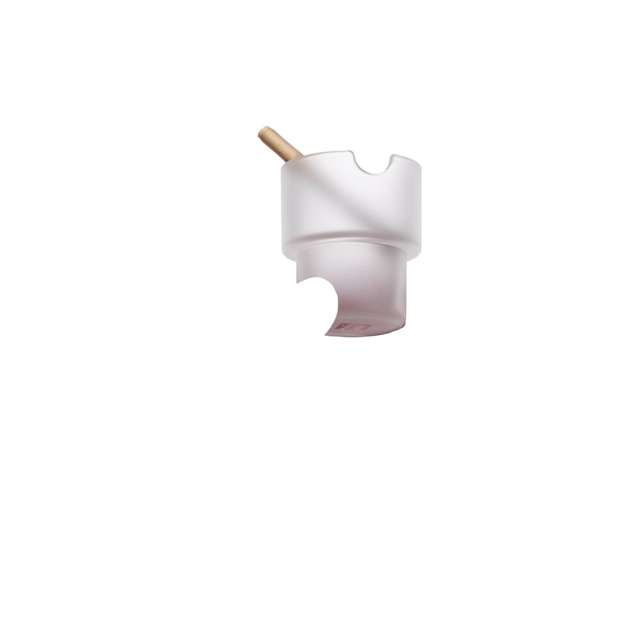 Flower Pots Ashtray Set: A minimalist, all-white clip-on holder cradling a beige cable, highlighting modern functionality and sculptural design for elegant spaces.