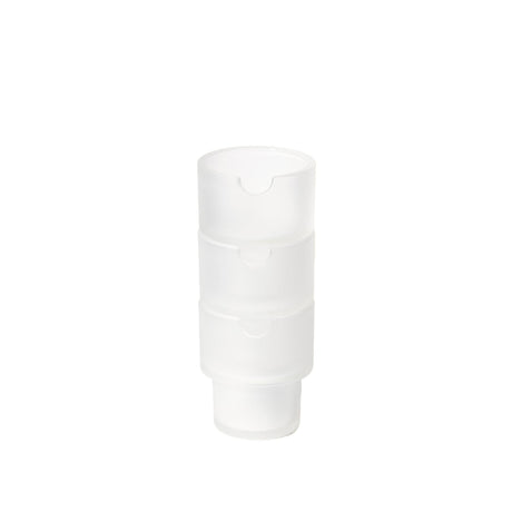 Flower Pots Ashtray Set featuring a stackable, cylindrical design with frosted, translucent drawers and semicircular cut-outs for easy access, blending form and function.