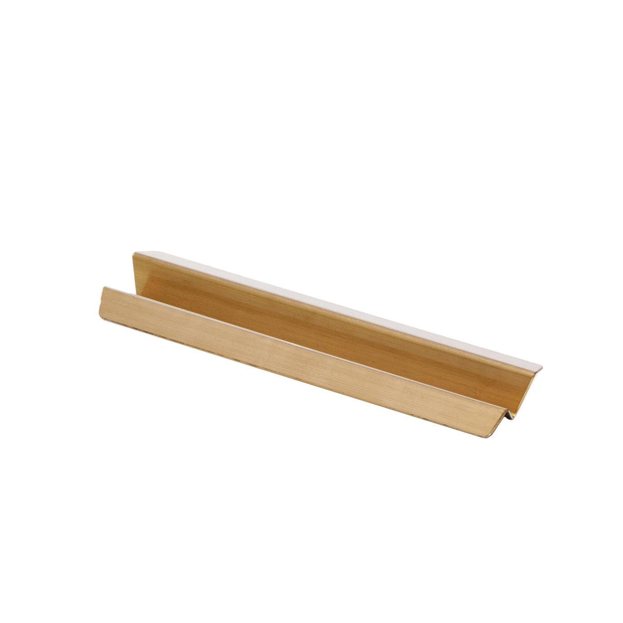 Roseland Tray Set: Two thin gold-colored channel trims, ideal for edge moulding or decorative purposes, complement the sophisticated, minimalist design of the set.