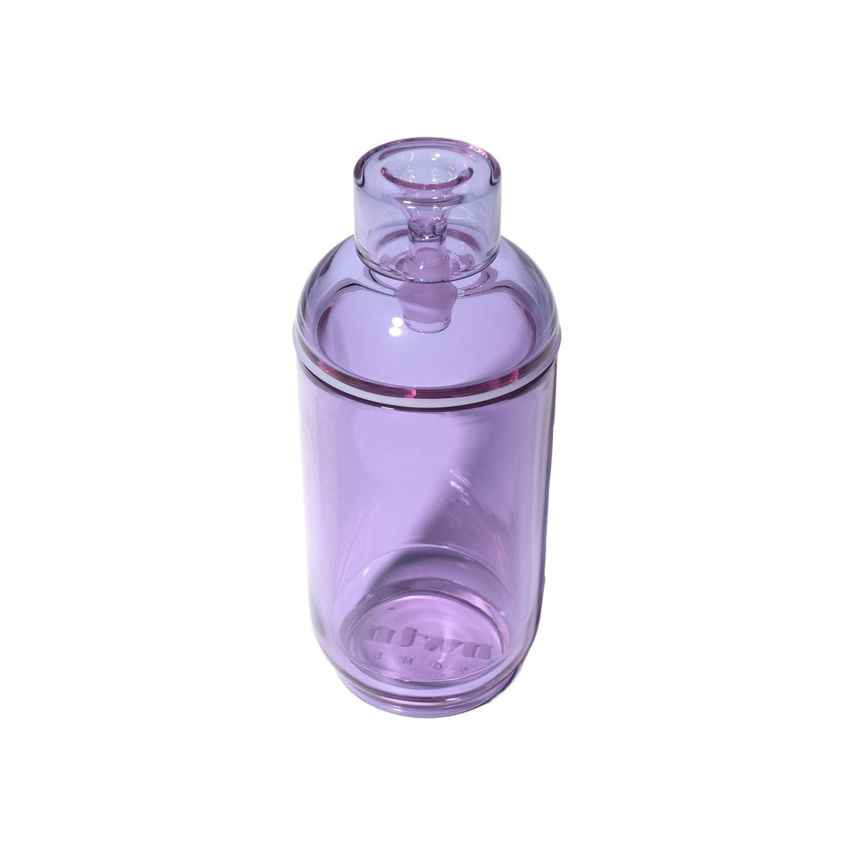 Vesper Gravity Bong, translucent purple with a screw-on cap, features a cylindrical borosilicate glass design for smooth, effortless gravity-powered pulls.