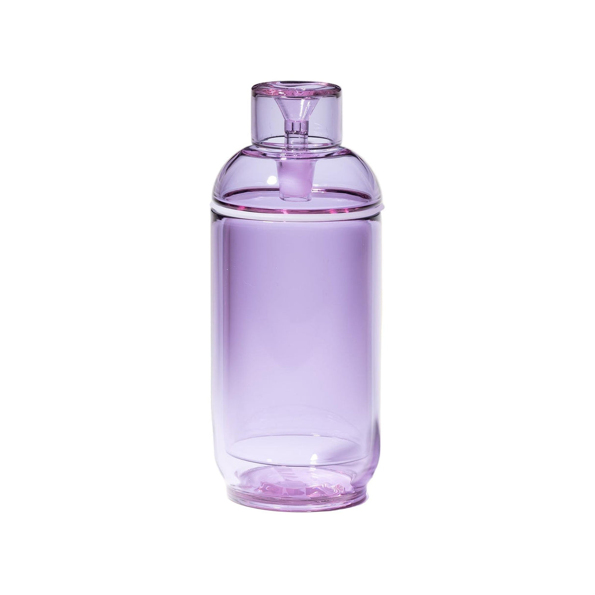 Vesper Gravity Bong, a sleek two-piece transparent container with integrated strainer, crafted from premium borosilicate glass for smooth, effortless gravity-powered pulls.
