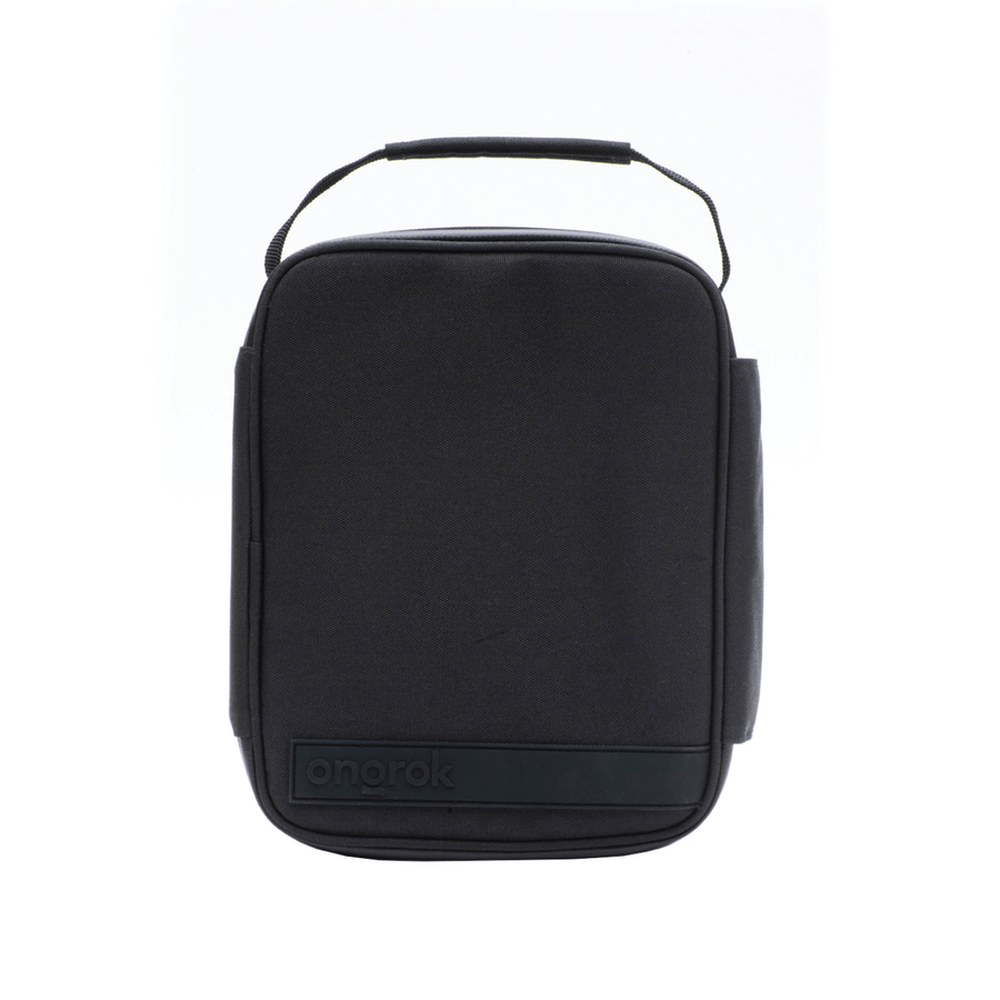 Large Smell Proof Case with Combo Lock, black rectangular carry-case with top handle, zippered closure, designed for secure, organized storage with customizable interior and hidden lock system.