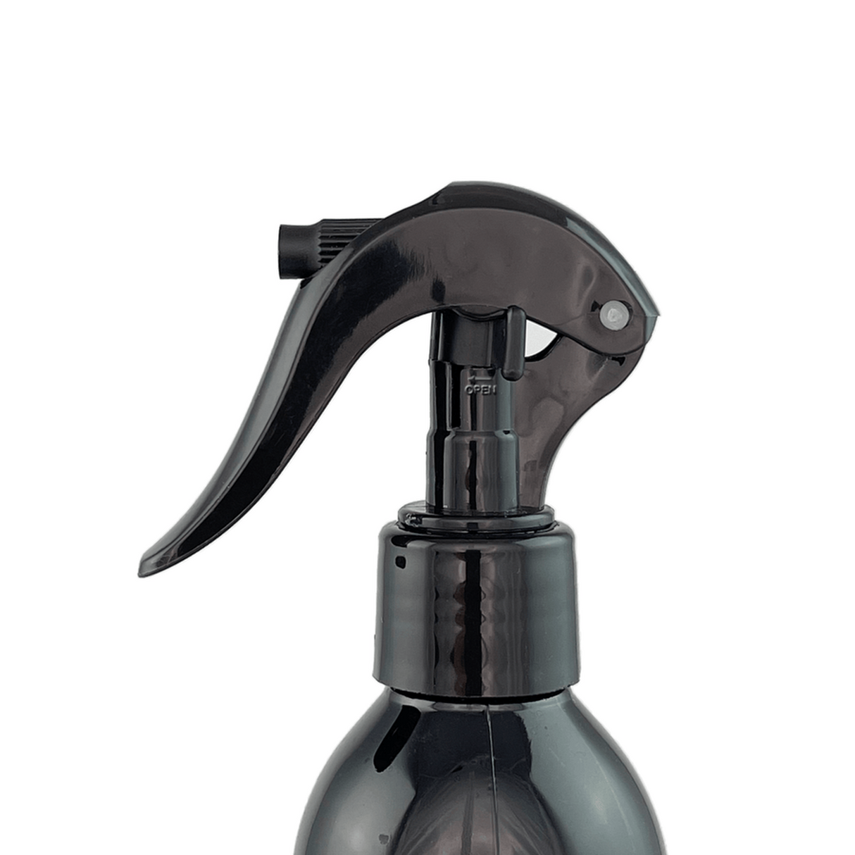 Odor Eliminating Spray - Unscented - 8oz, black spray bottle with nozzle, designed to neutralize odors on fabrics and surfaces with eco-friendly, non-aerosol formula.