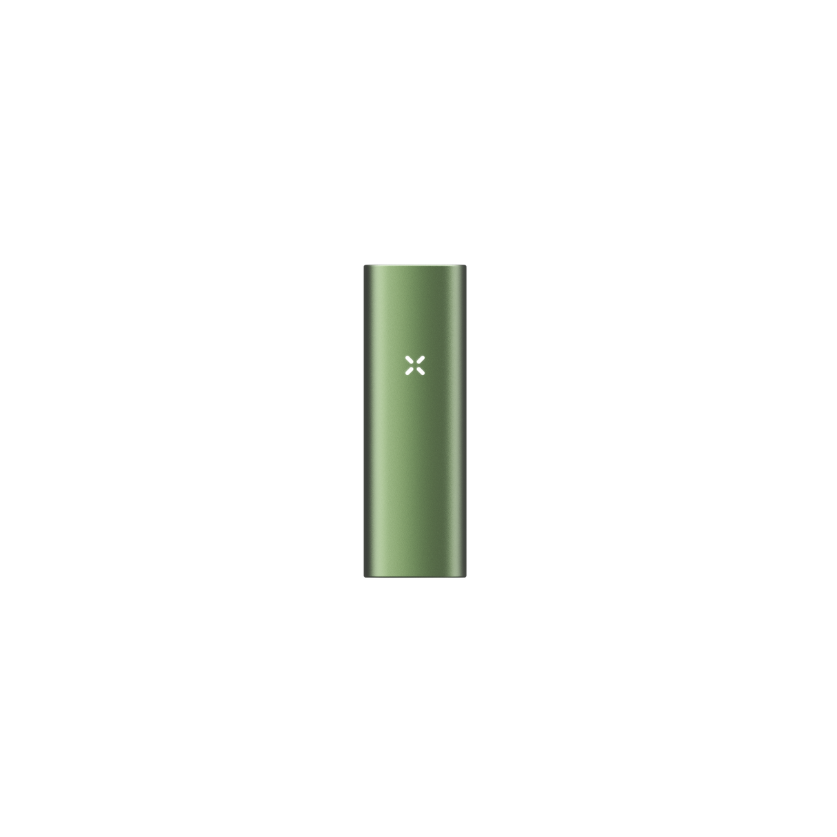 PAX Mini 2 vaporizer, metallic green, pill-shaped with LED logo, designed for portability and enhanced dry herb sessions with smart heat control and larger oven capacity.