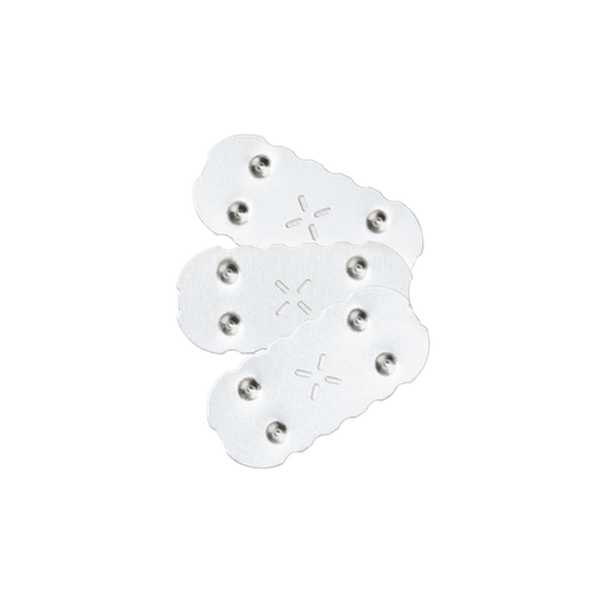 Pack of three PAX 2/3 oven screens, featuring flat surfaces with holes, designed to hold dry herb and flower. Compatible with PAX 2, 3, MINI, PLUS.