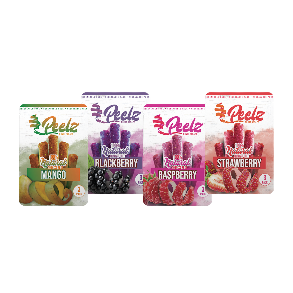 Mango Fruit Wrap - 3 Pack - Carton 10: Resealable pack of mango-based wraps, offering a slow, even burn, tobacco-free, ideal for flavor-focused, health-conscious consumers.