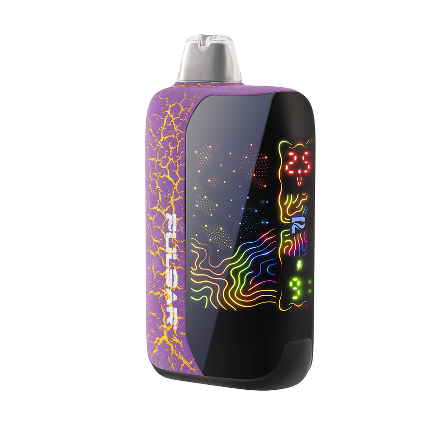 DL 6.0 Crackle 510 Battery, a portable pod-style vape with multicolor backlit panel, built-in battery, refillable pod, and sleek design.