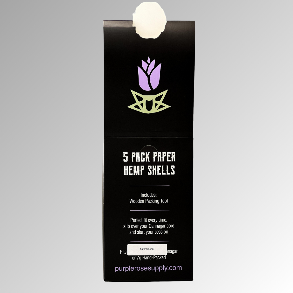 Personal Shell Cones - Carton of 13 featuring a sleek black package with white text and a subtle logo, ideal for premium cannagar preparation.