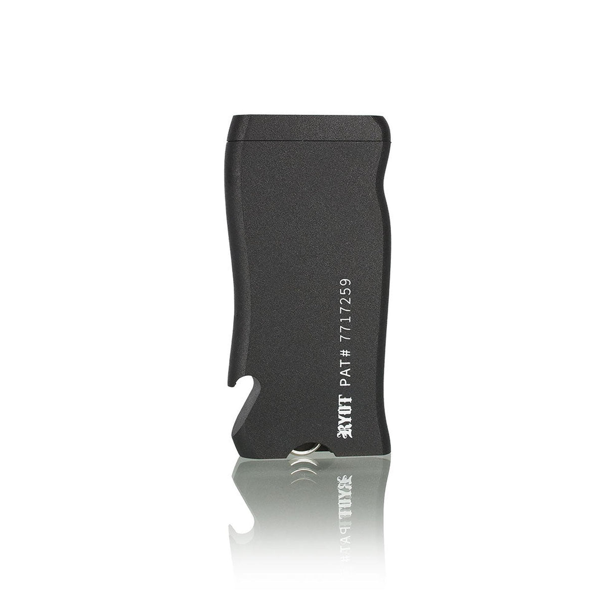 Super Slim Aluminum Dugout - Powder Coated - Black, featuring a sleek, durable design with integrated one hitter, magnetic lid, and ergonomic grip for ultimate smoking convenience.