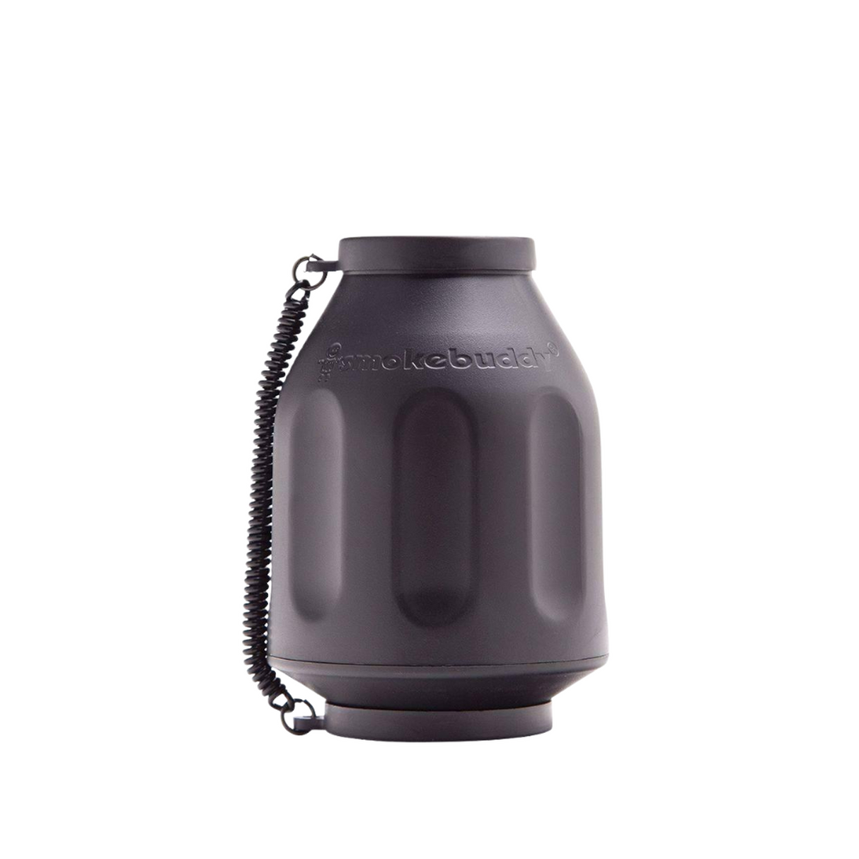 Smokebuddy Original Air Filter, a black rectangular device with a hose, designed for discreet smoke and odor elimination, featuring a compact, portable design.