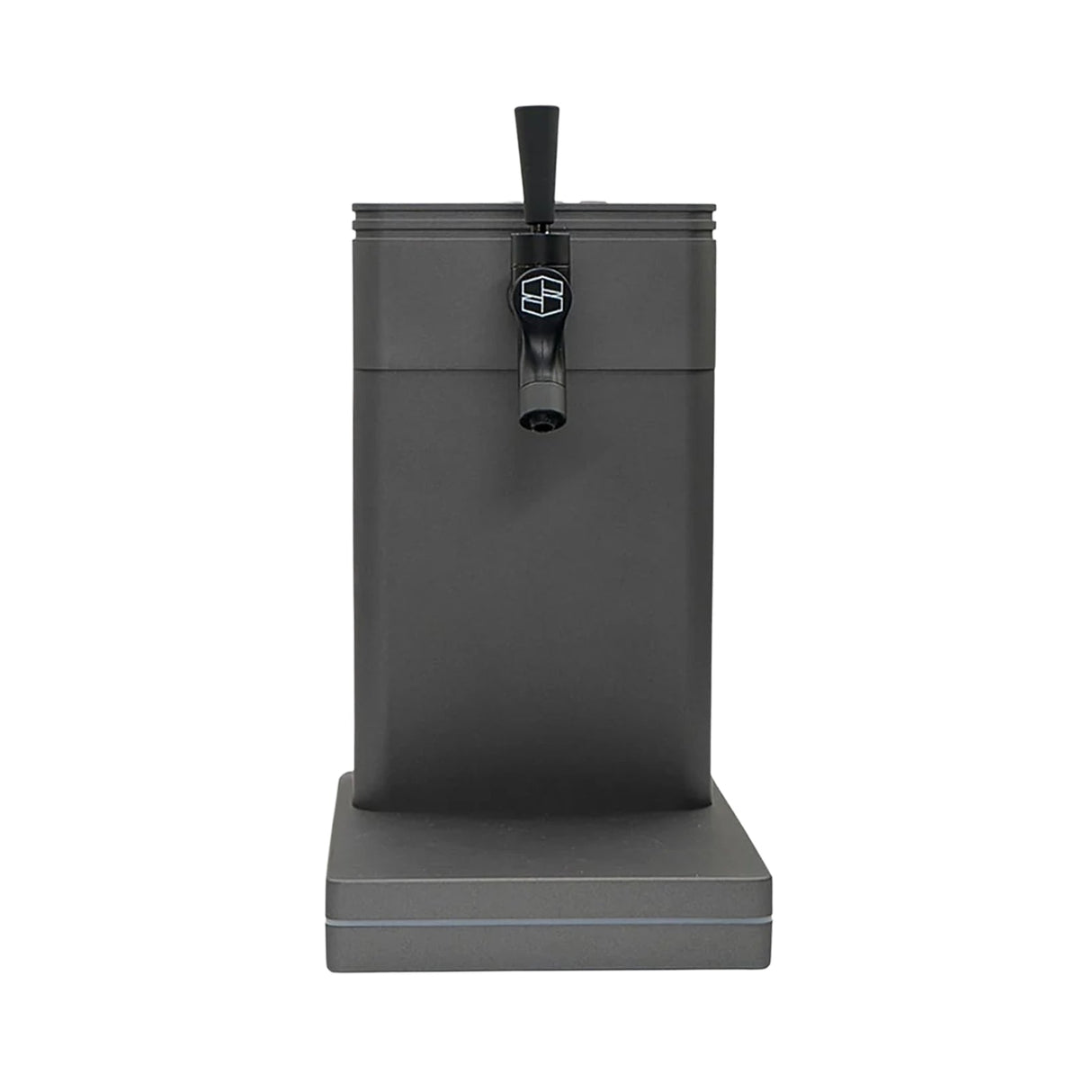 Terp Tap Vaporizer, a countertop appliance with a single tap handle, designed for precise, controlled use and featuring a digital screen for customizable performance.