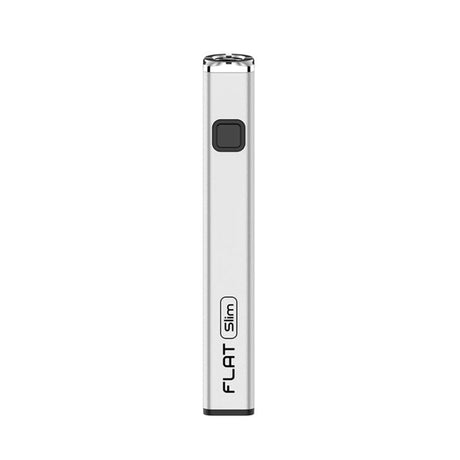 Close-up of Yocan Flat Slim 510 Thread Battery, featuring a compact, square design with a black border for better grip. Comes in a set of 20 units.