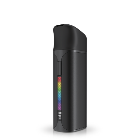 Yocan Pocket Concentrate Vaporizer - Black, featuring a compact cylinder design with rainbow label, showcasing advanced Cloud³ chamber and OLED screen for precision vaping.