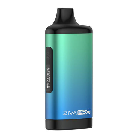 Close-up of Ziva Pro Smart Vaporizer Mod bottle-shaped design, highlighting auto-draw technology and durable aluminum body. Sold as a carton of 10.