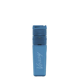 VEAZY Dry Herb Vaporizer, compact design with horizontal vents, USB-C port, embossed Veezy on smooth base, ideal for precision dry herb use.