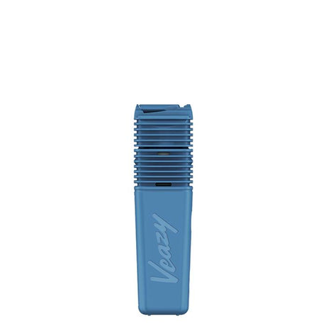 VEAZY Dry Herb Vaporizer, compact design with horizontal vents, USB-C port, embossed Veezy on smooth base, ideal for precision dry herb use.
