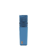 VEAZY Dry Herb Vaporizer in blue housing with slotted vents and USB-C port, showcasing its ultra-portable design and advanced heating technology by STORZ & BICKEL.