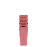 VEAZY Dry Herb Vaporizer: Handheld device with airflow grills on top, smooth bottom, and USB-C port, designed for precise temperature control and portability.