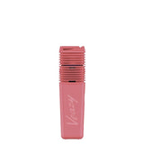 VEAZY Dry Herb Vaporizer in matte pink, featuring horizontal vent slots and Veazy embossed, highlighting its compact, portable design and advanced heating technology.