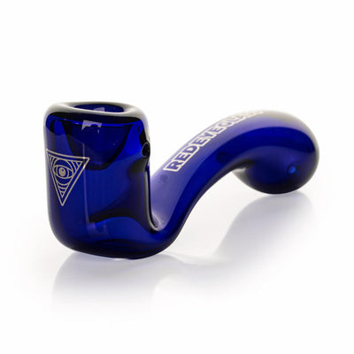 Red Eye Glass 5 inch Sherlock Hand Pipe