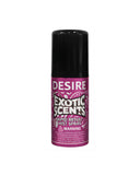 Rapid Result Mist Spray - 2nd Edition: aerosol canister labeled “DESIRE Exotic Scents,” designed for odor control in home, vehicle, or travel. Compact and convenient.