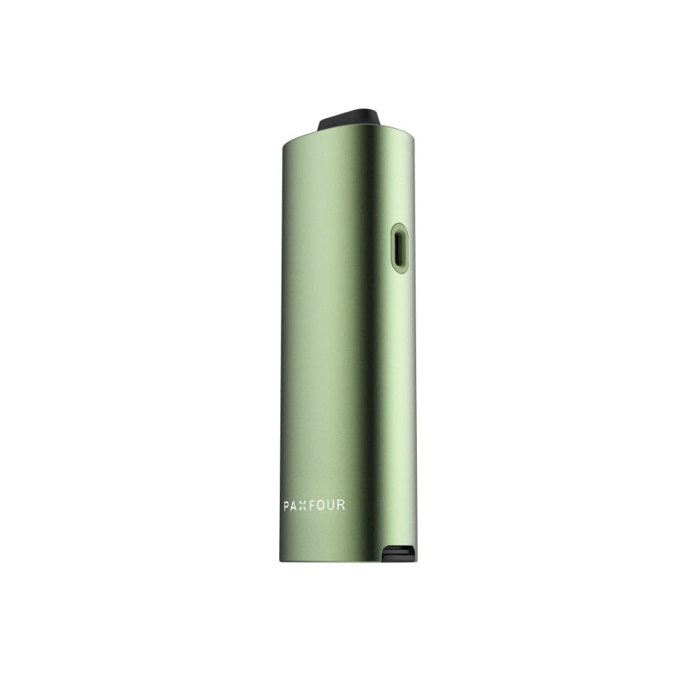 PAX FOUR portable vaporizer, pen-style, designed for dense vapor production with improved airflow and four heat modes for customized sessions.