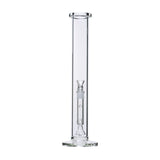 15 Tube - Clear glass water pipe with straight-tube design, built-in shower percolator, 14mm joint, and ice catch for smooth draws.