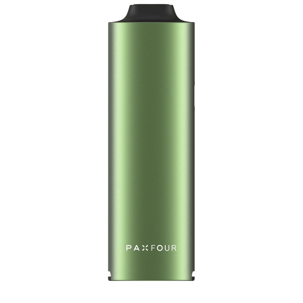PAX FOUR portable vaporizer, showcasing its sleek design and compact form, features intuitive controls and a redesigned oven for enhanced airflow and ease of use.