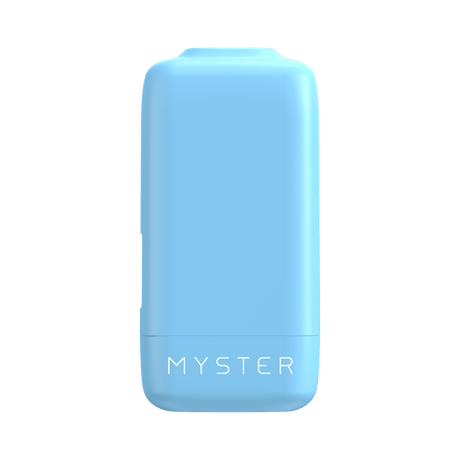Myster Cloud Catcher, a small light-blue plastic canister for personal air filtration, featuring a twist-up design with MYSTER printed near the base.