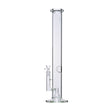 18 Tube - Clear: Straight-tube glass water pipe with removable downstem, 14mm joint, shower percolator, and ice catch, crafted from durable borosilicate glass.