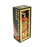 Cheetos – 8.5 Fire Extinguisher Torch: Novelty tabletop blow-torch with Flamin’ Hot Cheetos-themed canister, trigger ignition, adjustable flame, in a bold, gift-ready display box.
