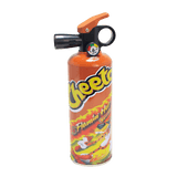 Cheetos – 8.5 Fire Extinguisher Torch, a handheld butane torch with Cheetos branding, featuring a trigger, nozzle, and mock pressure gauge.