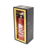 Danger – 8.5 Fire Extinguisher Torch, a red canister lighter with a skull graphic, in a black gift box showcasing its extinguisher-inspired design and features.