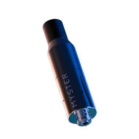 510 Dry Herb Atomizer - 2 Pack, black metal vape battery, labeled “MYSTER,” with 510-thread connector and mouthpiece tip, for portable dry herb vaping.